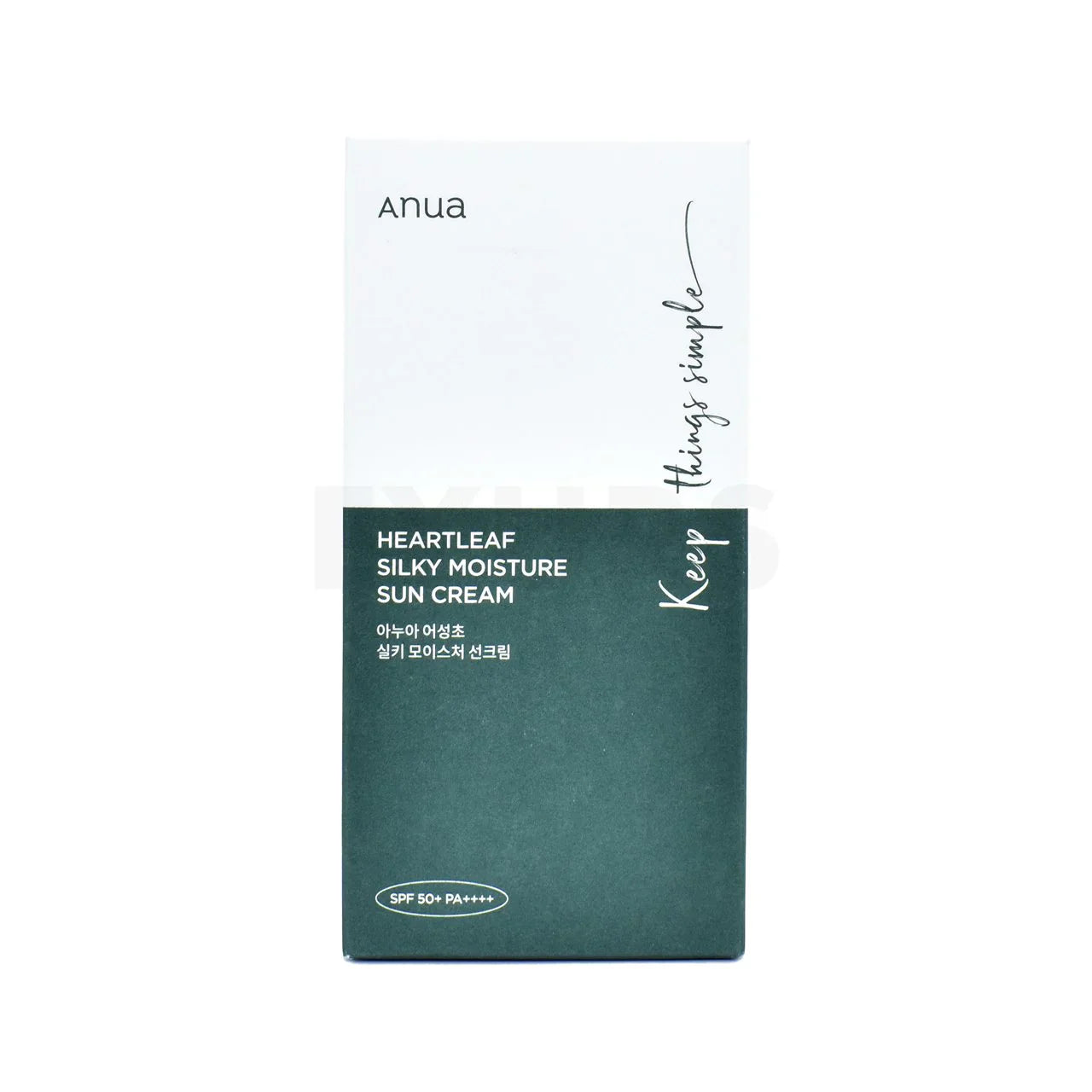ANUA HEARTLEAF SILKY MOISTURE SUN CREAM SPF 50 50ML
