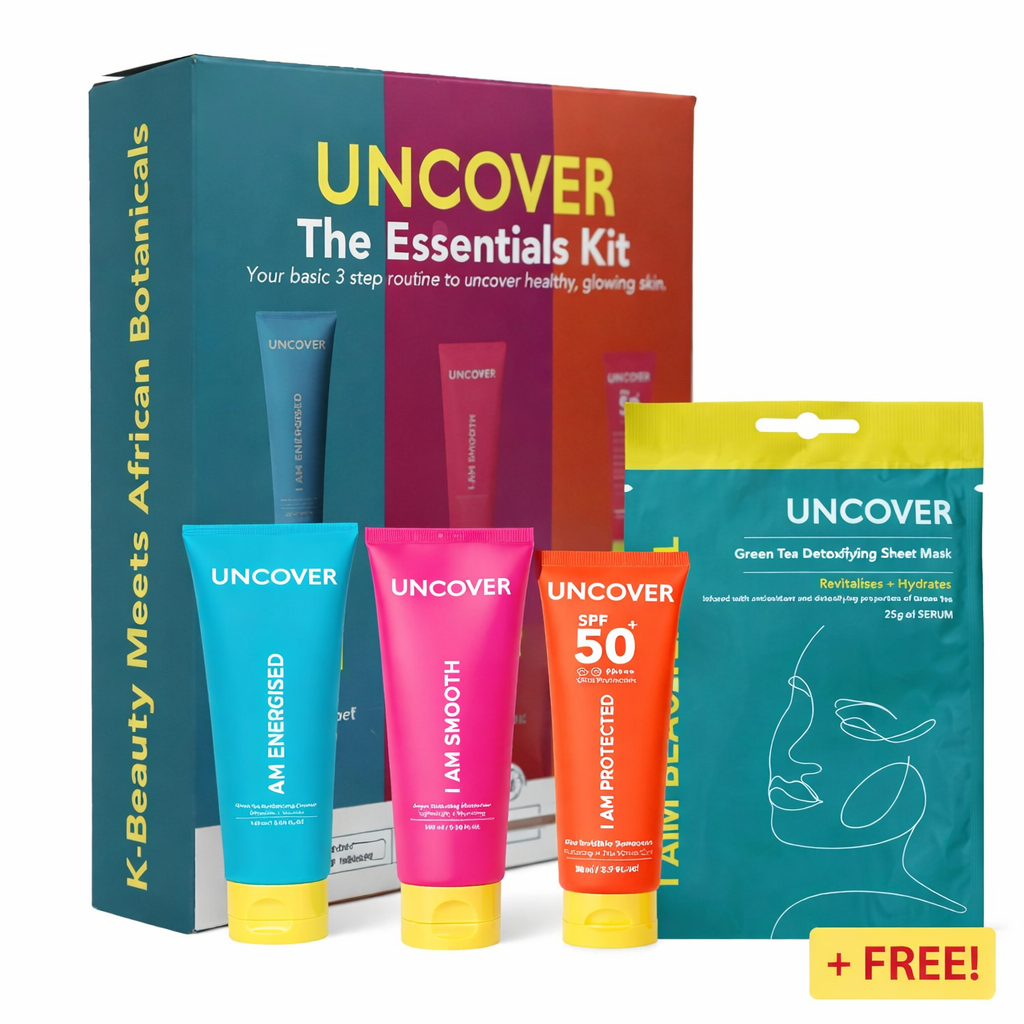 UNCOVER ESSENTIAL KIT + FREE I AM BEAUTIFUL SHEET MASK