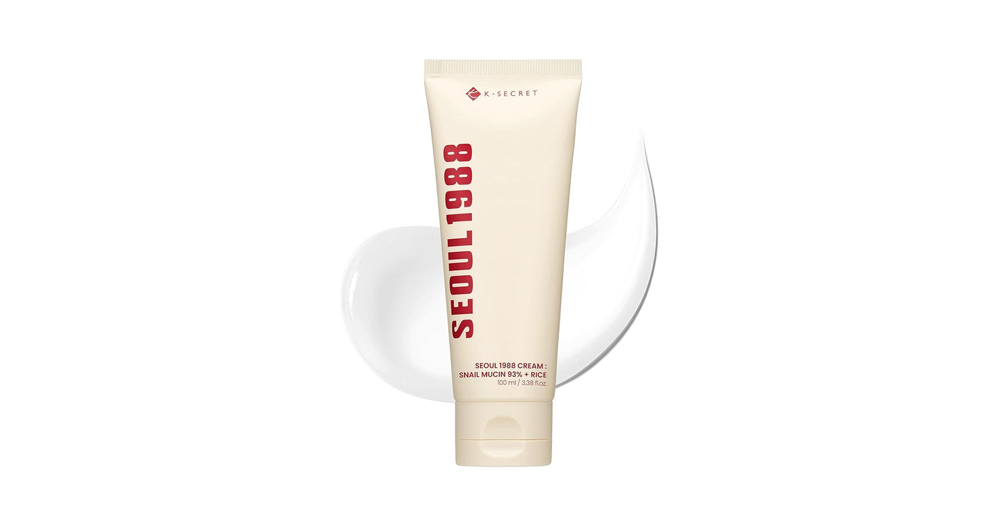 K-SECRET SEOUL 1988 CREAM SNAIL MUCIN 93% + RICE 100ml