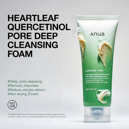 ANUA HEARTLEAF QUERCETINOL PORE DEEP CLEANSING FOAM 25ML