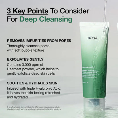 ANUA HEARTLEAF QUERCETINOL PORE DEEP CLEANSING FOAM 25ML