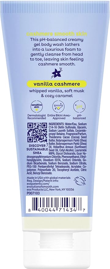 EOS VANILLA CASHMERE WASH 74G