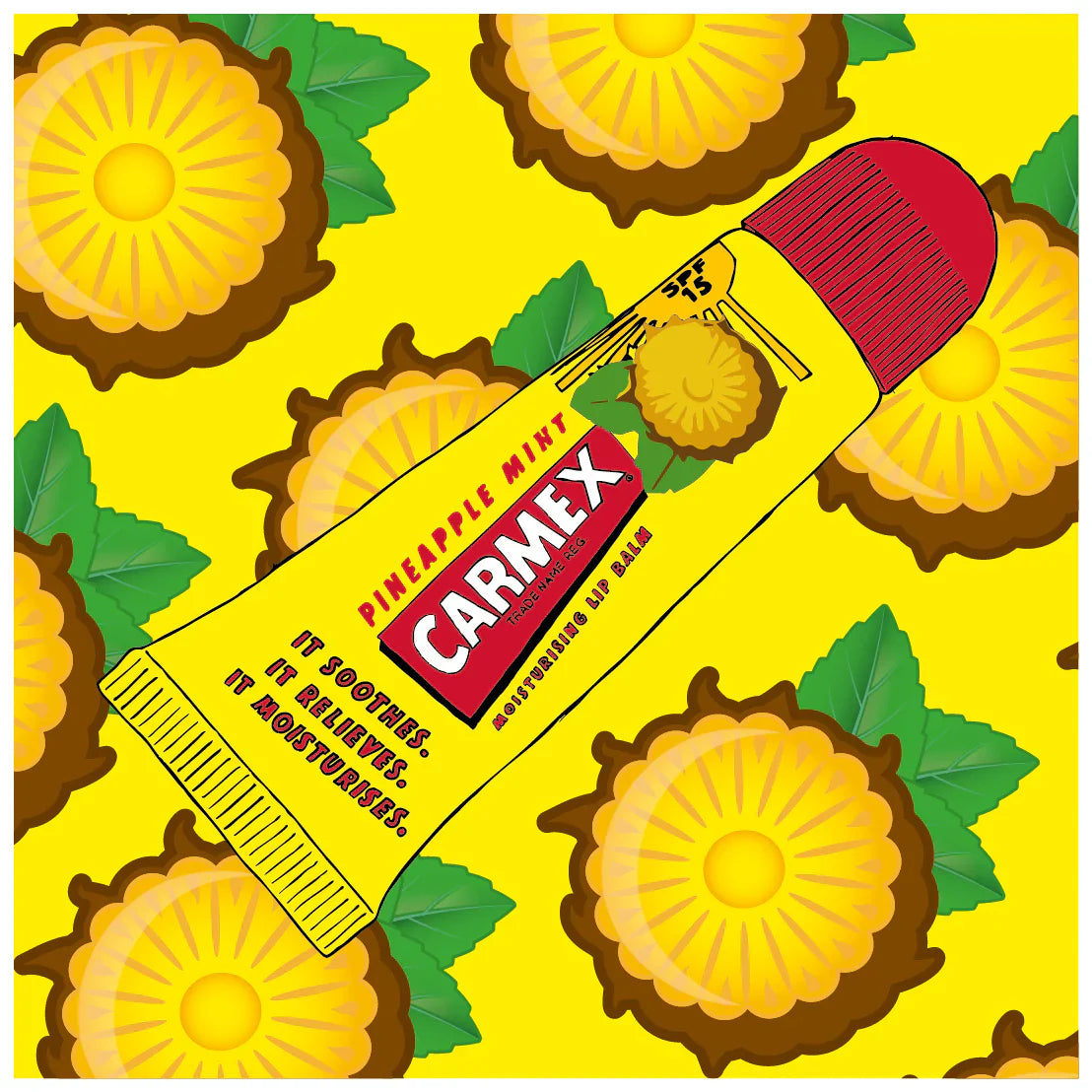 CARMEX LIP BALM-PINEAPPLE & MINT