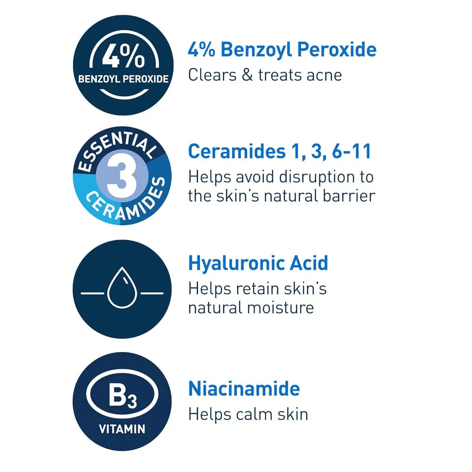 CERAVE ACNE FOAMING CLEANSER 4%