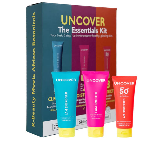 UNCOVER ESSENTIAL KIT + FREE I AM BEAUTIFUL SHEET MASK